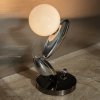 Dekoracyjna lampka stołowa LED platyna okrągła designerska na komodę Resonance MOD482TL-L6PT3K Maytoni